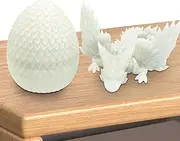 Xvilmaun Dragon Egg Fidget Toys | Crystal Dragon Toys Printing Realistic Design | Movable Joints Relieve Stress Articulated Dragon Home Decor Fidget Toy