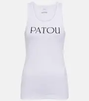 [Patou] Patou Logo cotton jersey tank top AU 10 white