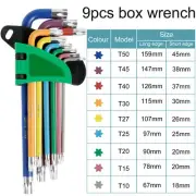 18Pcs Allen Key Set T10-T50 Torx Key Set Sturdy 1.5mm-10mm Metric Ball End·-·