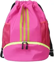 Outdoor Sports Balls Backpack, Large Capacity Basketball Storage Bag, Portable Oxford Cloth Backpack, Drawstring Bags with Shoe Compartment Pockets, Waterproof Soccer Organizing Bag for Gym Sport