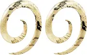 [BIG GAUGES] Pair of Tamarind Wood Spiral Coil Taper Piercing Jewelry Ear Plugs Stretching Expander Earring Lobe