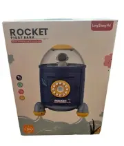 Bank Toy Savings Money Space Rocket Creative for Kids, Boys/Girls Blue