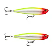 2x Rapala 8.5cm Precision Xtreme Pencil Freshwater Fishing Lures - Clown