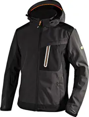 Diadora Utility Tech Carbon, workwear jacket unisex , color: Dark Grey/Black , size: XXL