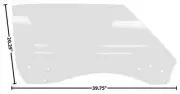1968-69 Camaro/Firebird Coupe/ Convertible Door Glass Clear - RH New