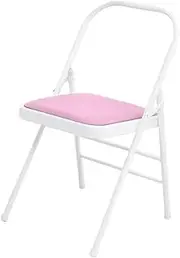 Eqvexd Yoga Chair,Pilates Chair,Foldable Backless,Yoga Chair Iyengar,Solid Non-Slip,Backless Yoga Chair Props,Metal Folding Chair