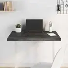 NNEVL Table Top Dark Grey 80x60x4 cm Treated Solid Wood Oak