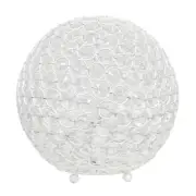 Lalia Home 10" Elipse Medium Contemporary Crystal Table Lamp