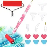 Sonsage Diamond Art Painting Resin Pen Only Pink 5D Ergonomic Diamond Art Roller Accessories and Tools Set Dots Round Square Drill Wax Pens Holder Supplies