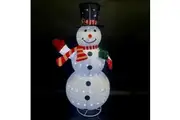 Christmas Decoration 3D LED Lit 185cm Top Hat Snowman Indoor/Outdoor