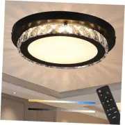 Dimmable LED Flush Mount Ceiling Light Fixture with Remote Control,12Inch 24W