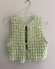 Motel Neno Bubble Top- Pastel Lime Medium