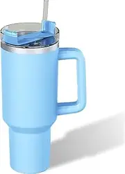 srn 40oz Tumbler with Straw and Lid 1200ml Stainless Steel Vacuum Insulated Cup, Car Coffee Mug, Vacuum Insulated Water Bottle for Cold & Hot Drinks