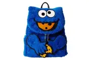 Loungefly Sesame Street Cookie Monster Plush Cosplay Mini Backpack With Coin Bag