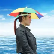 Sun Umbrella Hat Outdoor Rain Foldable Fishing Camping Headwear -10%off P8O9