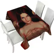 Scary Art Beautiful Maiden and Monsters Tablecloth