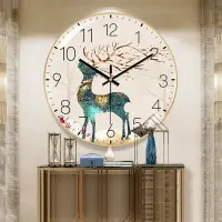 在飛比找樂天市場購物網優惠-簡約北歐掛鐘創意靜音時鐘玻璃家居鐘表客廳墻鐘裝飾鐘Wall 