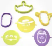 PAMPERED CHEF DISNEY PIXAR TOY STORY 4 PANCAKE MOLD STENCIL SET BUZZ WOODY ALIEN