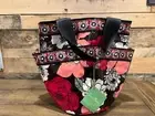 Vera Bradley Shower Caddy Mocha Rouge Tote Beach Bag NWT