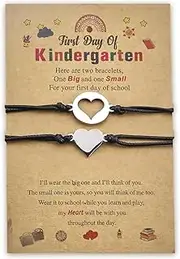 [LKingel] First Day of School Bracelets Back to School Kindergarten Bracelets Mommy and Me Heart Bracelet First Day of Kindergarten Back to School Bracelet Gift