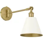 Quorum International 5320-1-0880 Bailey Wall Sconce Studio White and Aged Brass