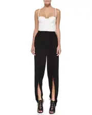 NWT RRP $290 Sass & Bide GUEST EDITOR Black Harem Split Pants Size 38 Free Post