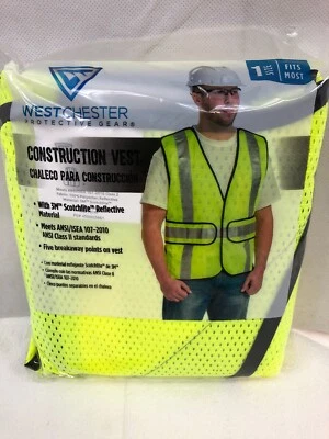 Adjustable Polyester High Visibility Reflective Construction Vest Breakaway