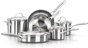 Calphalon Classic Stainless Steel Cookware Set, 10-Piece Silver