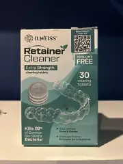 Retainer Cleaner Tablets, Invisalign Cleaner, Remove Stains, Odors & Plaque, Nig