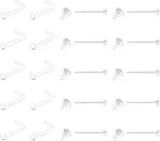 [Briana Williams] 36 x 16G Bioflex Lip Labret Stud Eyebrow Horseshoe Cartilage Tragus Piercing Fleixble Retainer