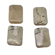 African Opal Flat Rectangle Beads | 22x15.5x5.5mm | 4 Beads |