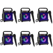 Portable Bluetooth Speaker Karaoke Machine +Free Microphone Party Light Pack 6