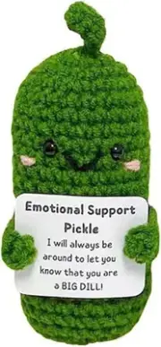 Mini Funny Positive Cucumber, 3 inch Knitted Potato Toy, Positive Gifts Funny Gi