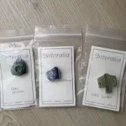 Handcrafted RAKU Buttons Lot 3 NEW Green Blue Sewing Crafts