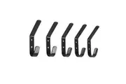 Stubbs Hat & Coat Hooks (Set Of 5) (Black) (One Size)