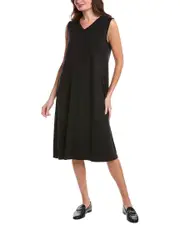 EILEEN FISHER V-Neck Midi Dress