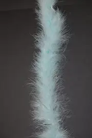 THIN MARABOU FEATHER BOA - AQUA 2 Yards; Dress/Bridal/Art/Costume 72"