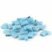A● 25Pcs 6.3mm Right Angle Flag L Shape Insulated Spade Crimp Terminal Connector