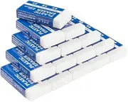 5 Pcs Soft Plastic Eraser Set, 5.2CM White PVC Plastic Rubber 2B Pencil Eraser Student Drawing Tool for Universal Use in Schools Sketches Paintings Fine Arts Homes and Offices, Standard Pencil Erasers