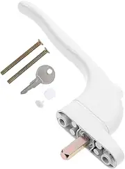 NULYLU Exterior Door Handle Set Window Handle Kit with Push Tilt Turn Lock Barn Door Hardware for Wooden Windows
