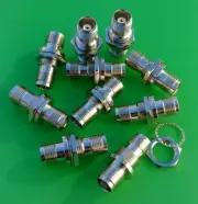 (10 PCS) TNC Female to TNC Female Bulkhead Chassis Mount Connector - USA Seller