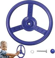 Steering Wheel Toy PP 100kg Weight Capacity Vibrant Color Educational Playground Steering Wheel Toy Pirate Ship for Outdoor Backyard Treehouse Playground Jungle Gym (Blue)