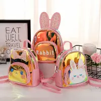 在飛比找蝦皮購物優惠-新款兒童背包小女孩書包卡通可愛彩色兔子包寶寶迷你背包