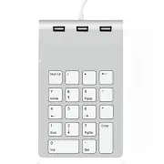 USB 2.0 Numeric Keypad Keyboard with 3-Port USB 2.0 Hub
