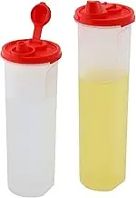 Oil And Vinegar Bottle Set Large Olive Oil Dispenser Bottles Liquid, Dressings Plastic Containers Airtight Leakproof Lids Non Drip Spout Wide Mouth Easy Fill Set Of-30 And 37 Oz Set