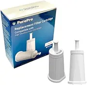 PurePro 2 Pack Water Cartridge Replacement Filter Compatible with Breville Claro Swiss The Oracle, Oracle Touch, Bambino Plus The Barista Pro The Barista Touch The Dual Boiler The Dynamic Duo