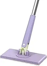 Generic Flat Mops for Floor Cleaning, 360° Rotation, Purple, PP Head, Hardwood, 1pc