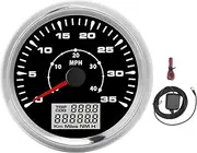 Brilluxa Analog Speedometer GPS Odometer, 85mm Waterproof Gauge, 0-35 Knots Meter with Backlight, Marine Vessel Truck Instrument Cluster