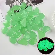 Glow in The Dark Stones,Glow Stone Rocks,300/600 Pcs Luminous Garden Stones for DIY Decorative Walkways Outdoor, Multicolored for Garden, Potted Plant, Fish Tank (Color : Green, Size : 600pcs)