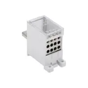 1 In 12 Out Rail Terminal Blocks 250A Max Input Distribution Block White